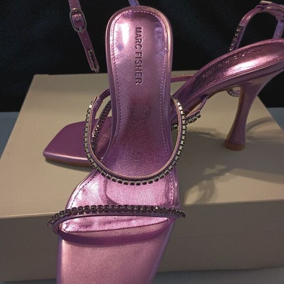 💯🔥MARK FISHER SATRA DRESS SANDAL, WOMEN'S SIZE 8.5 M PURPLE🔥🔥NEW WITH BOX. - Picture 6 of 9